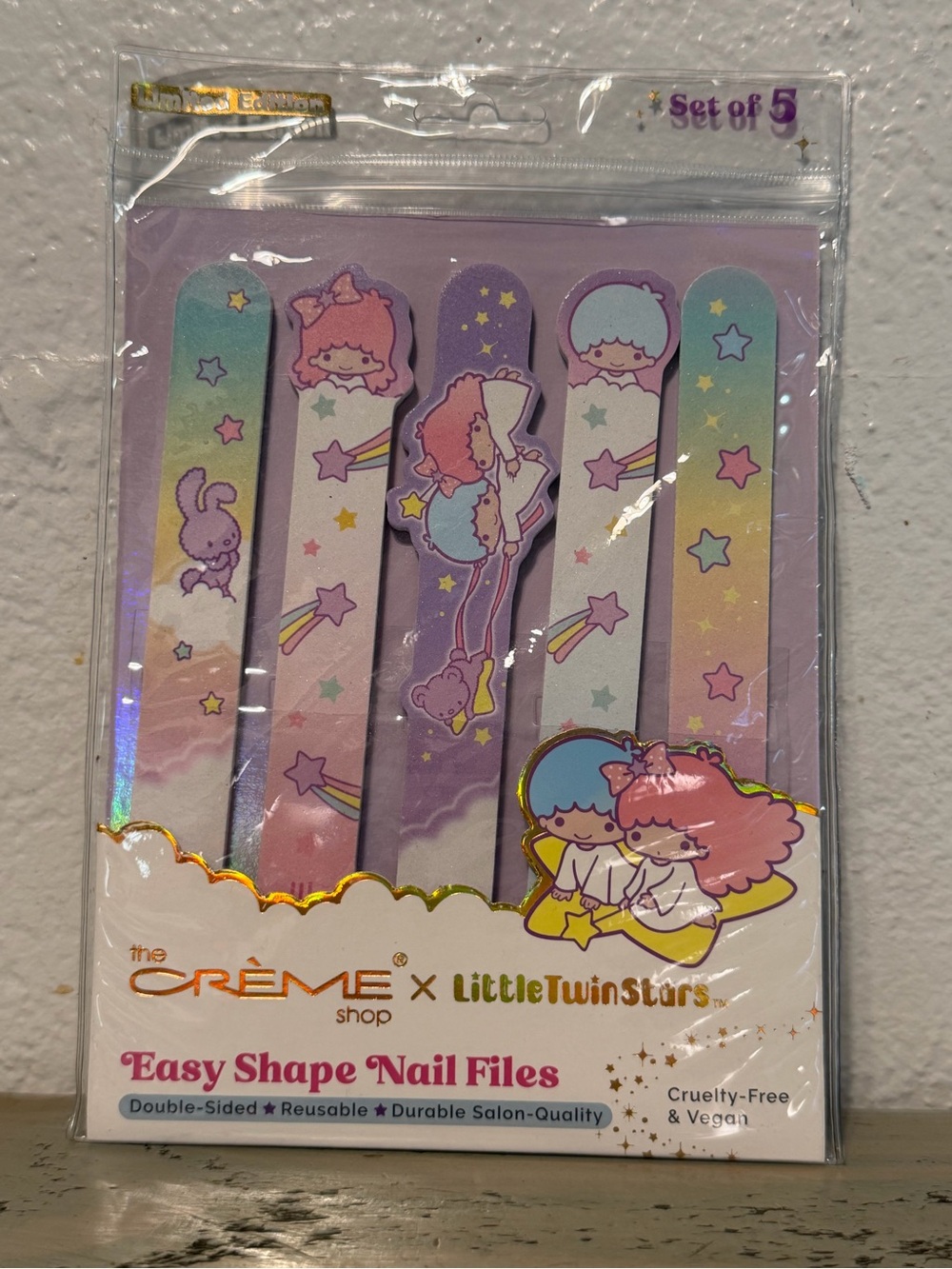 The Crème Shop x Little Twin Stars Pastel Purple Nail File Set - 5 Pack